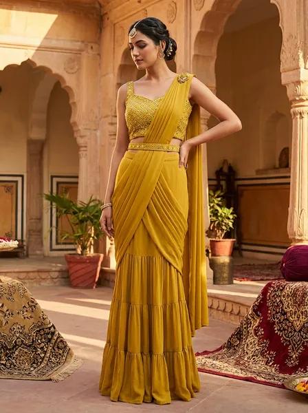 Mustard Yellow Saree 💛